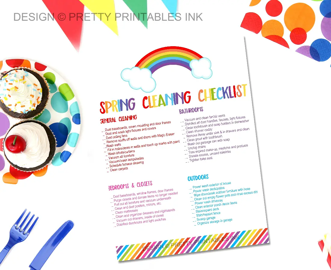 printable spring cleaning checklist