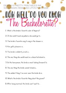 20 Remarkable Bachelorette Video game Programs Fairly Printables Ink picture regarding Printable Bachelorette Games named 20 Amazing Bachelorette Sport Suggestions Extremely Printables Ink
