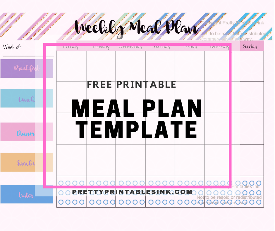 Freebie Friday: {Meal} Plan It Out - Pretty Printables Ink